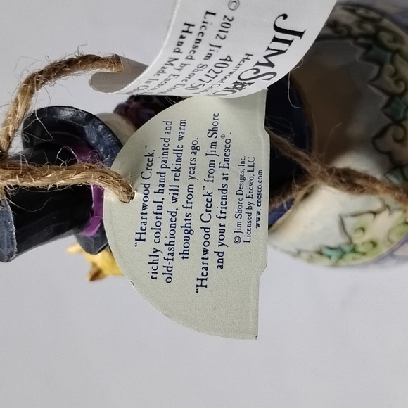 Jim Shore Hanging Ornament "Heartwood Creek" Snowman With A Cat - Picture 8 of 12